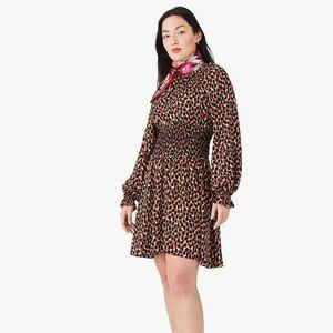 Kate Spade Dotty Leopard Spin Long Sleeve Dress